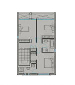 First Floor plan of  Villa  5 - Click to go back.