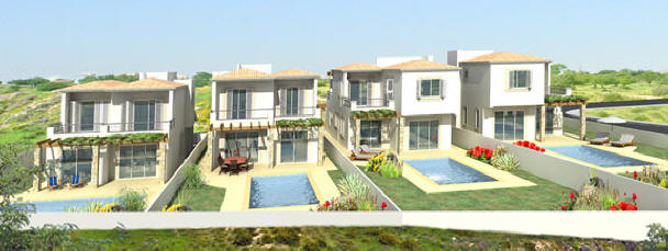3 bed villas with pool Peyia