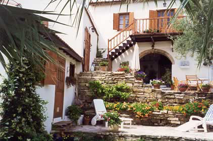 The interior courtyard